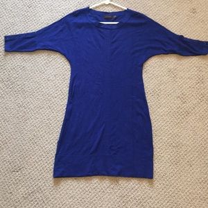 The limited royal blue dress with button sleeves
